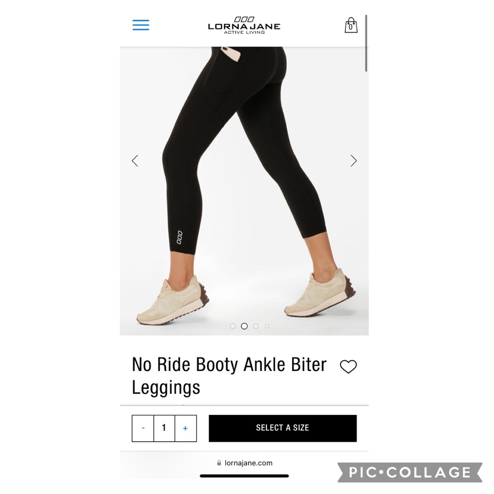 Lorna Jane No Ride Booty Ankle Biter Leggings